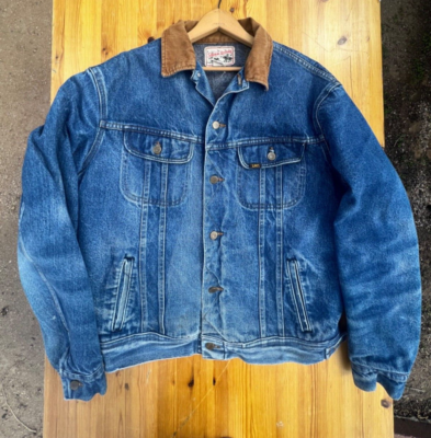 Vintage Lee Storm Rider Large 46 Blue Denim Button Jacket Vintage Lee Storm Rider Large 46 Blue Denim Button Jacket