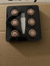 Tuokiy Replacement Heads 18K Rose Gold Plated Pack of 6 Plus Brush