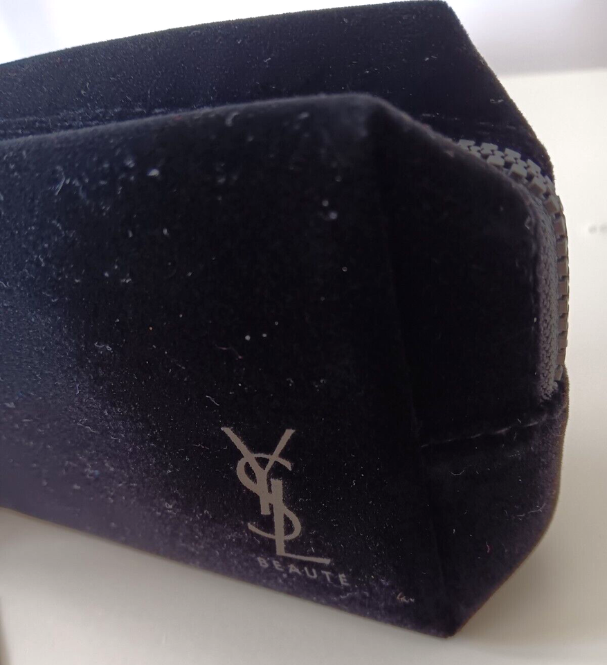 SAINT LAURENT YSL Beaute Borsa Trucco Mini Velluto Nera CON MASCARA EFFETTO VOLUME FINTE CILS 2ML