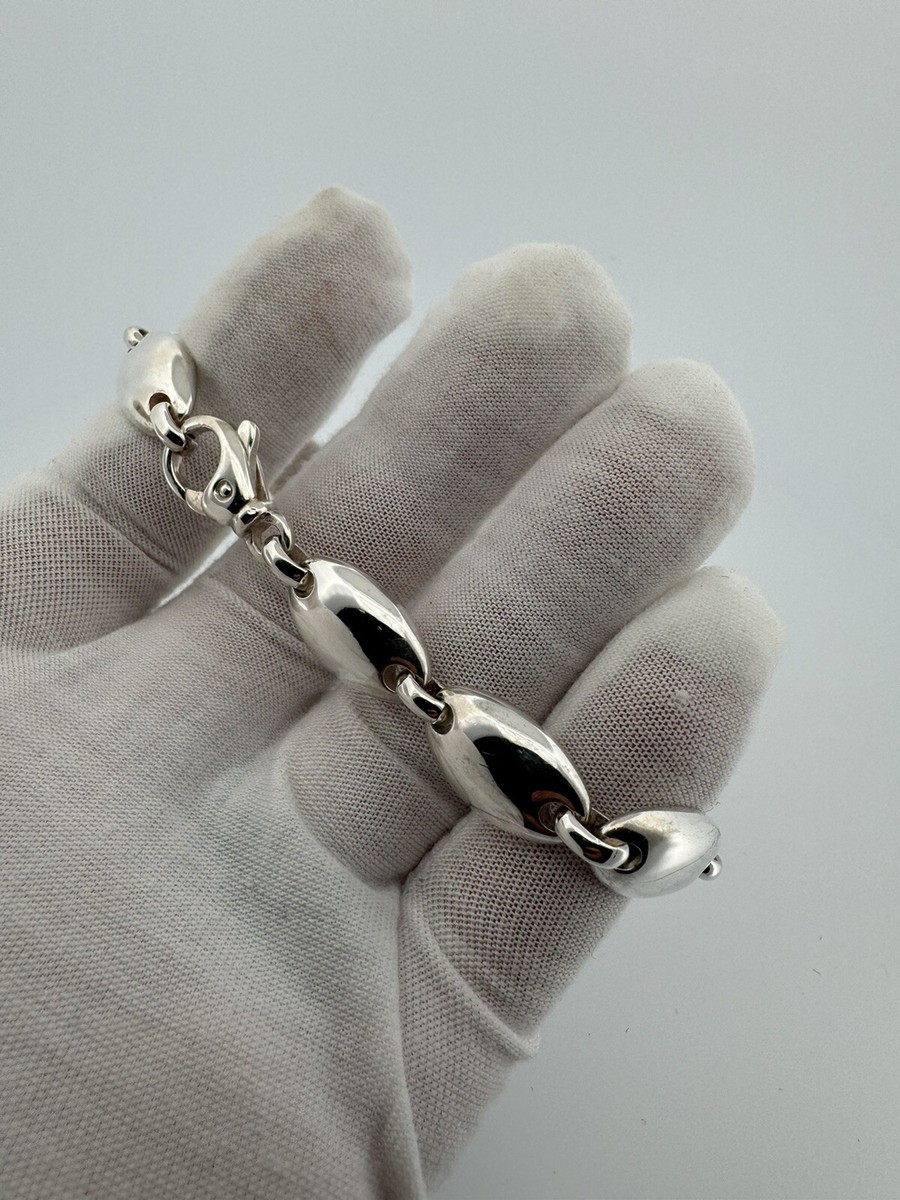 アクセサリー OldTiffany& Co. Bracelet Pebble Vintage Tiffany & Co Sterling Silver Pebble Link Bracelet 8