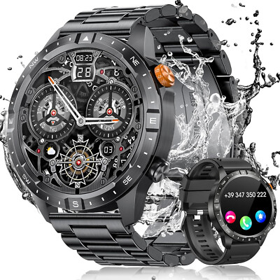 Smartwatch Herren Damen mit Telefonfunktion Armbanduhr für iPhone Samsung Huawei