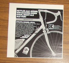 Seltene Werbung KETTLER ALU-RAD Strato Romeo & Julia - Aerodynamisch 1982
