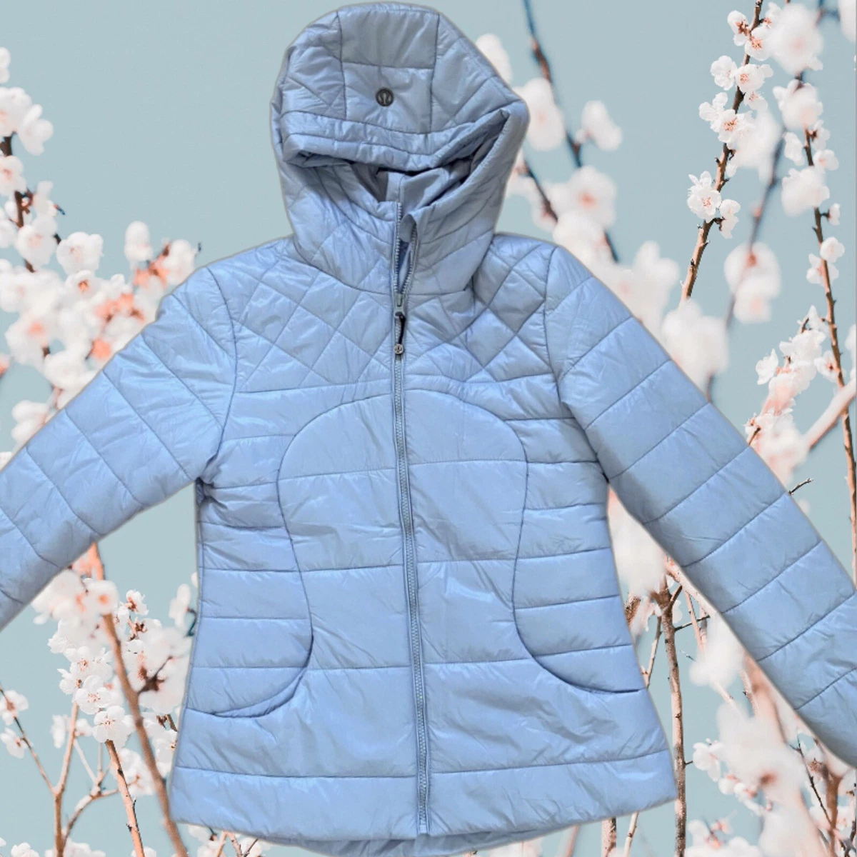 RARE Lululemon Fluffin Awesome Goose Down Light Blue Puffer Sz.12