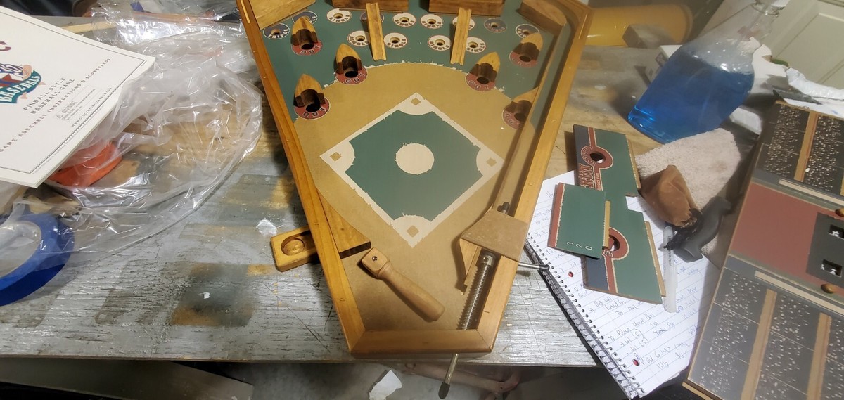 Classic Old Century Wooden Tabletop Pinball Style Baseball