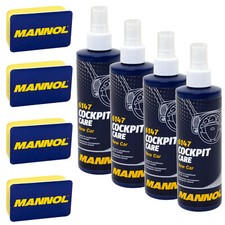 Cockpitpflege inkl. Auftrageschwamm Cockpit Pflege New Car MANNOL 6147 4x 250 ml