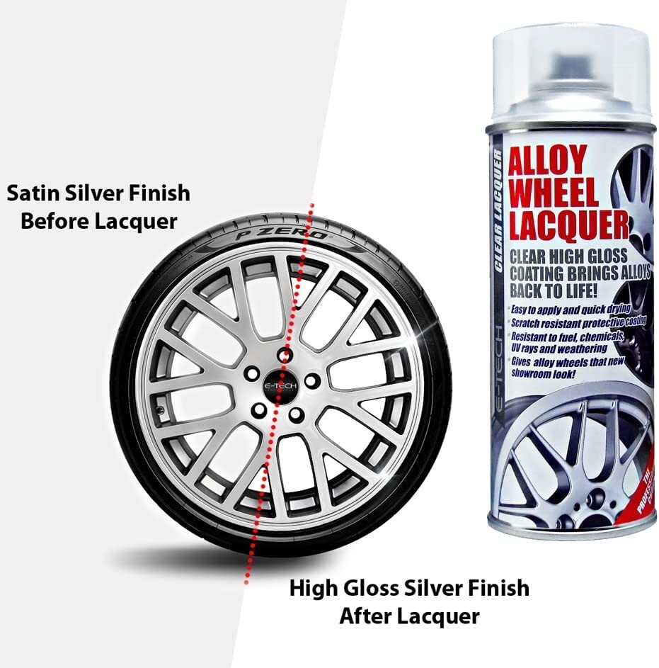 Car Alloy Wheel Paint ETECH Grey High Gloss Lacquer Primer Spray
