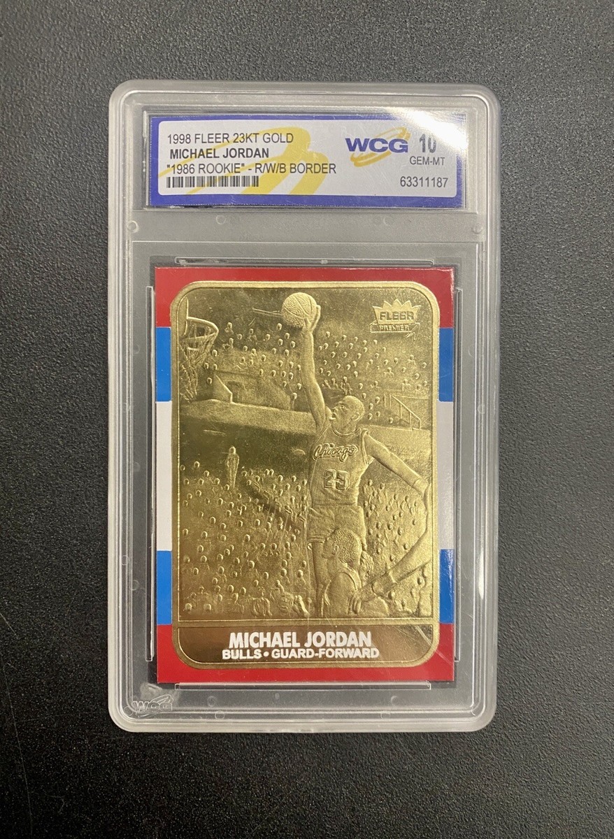 1998 Michael Jordan Fleer Rookie 23K Gold CERTIFIED WCG 10 GEM-MT