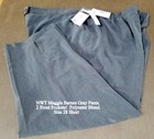NWT Women's Maggie Barnes Gray Pants Poly Blend Plus Size 28WS (Short) w/Pockets — photo 1