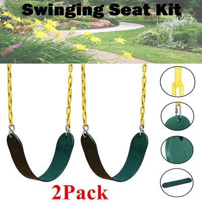 Heavy Duty Swing Seat Set Green Outdoor Playground Jungle for kids & Adults 2X
