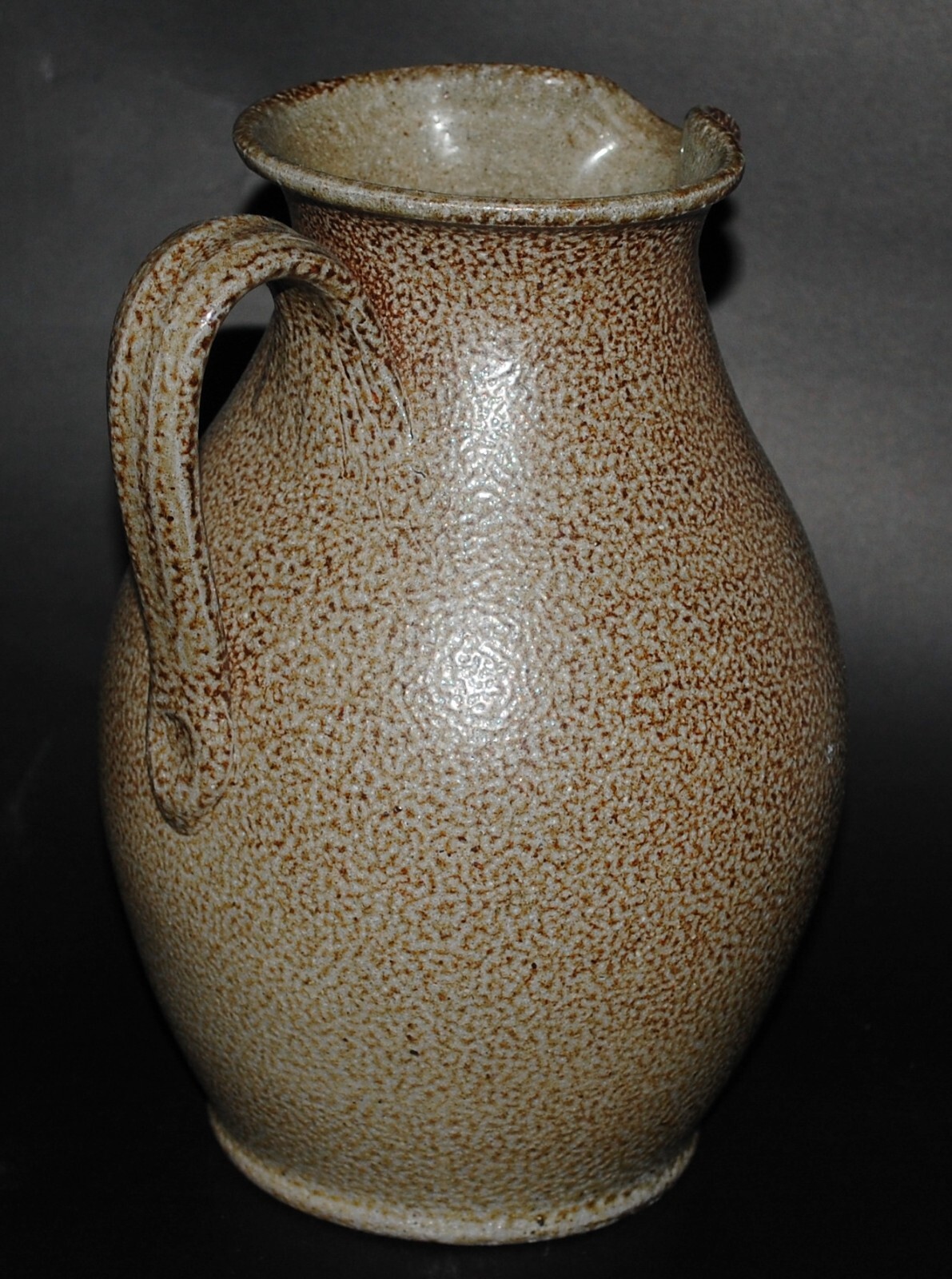 Vintage Vernon Owens Jugtown Ware Pottery Salt Glaze Pitcher Signed NC