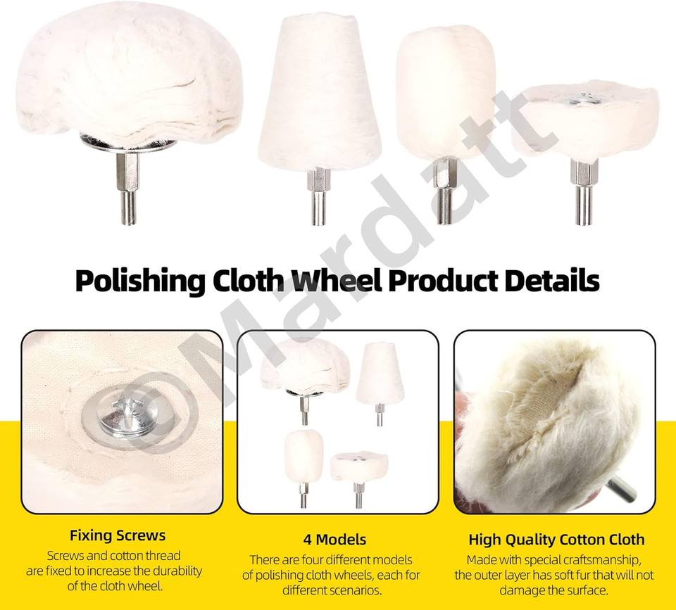 26Pcs 3" 5" Car Foam Polishing Pad Kit Includes Sponge and Wool Wheel