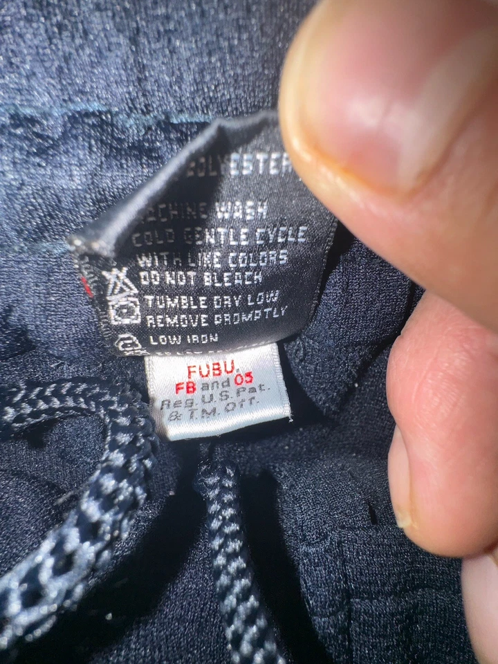 Pantalones Cortos Deportivos Exterior Vintage FUBU The Collection M Azul Fubu XCN Bordados Foto 3 de 4