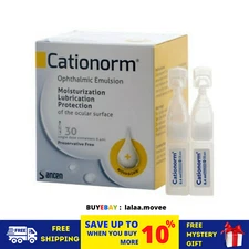CATIONORM Emulsion 30 vial (0.4ml) Dry Eye Tear Drop Compatible Contact Lense