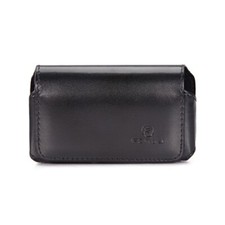 Funda de cuero negra para teléfono cubierta lateral funda de cinturón giratoria para teléfonos celulares