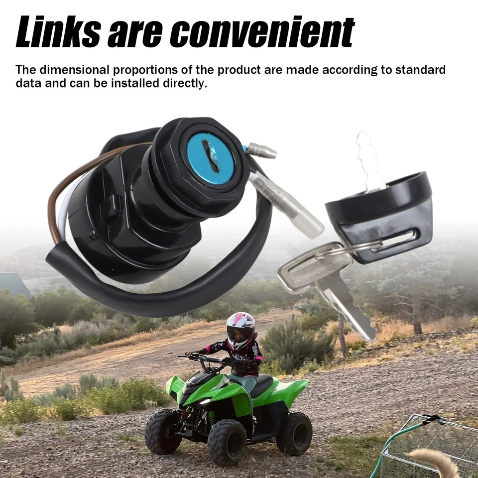 1x Interruptor de llave de encendido para Kawasaki KFX50 03-06 KLT200 81-84 KLT250 81-85 KLF300 Foto 4 de 4