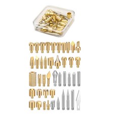 43x Pyrography Wood Burning Tips Brass M4 For Engraving Pen Leather Craft Cork