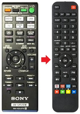 Fernbedienung geeignet für SONY DAV-DZ330 | DAV-DZ340 | DAV-DZ710