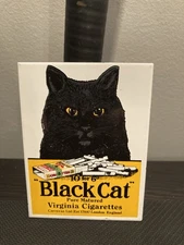 VTG Black Cat Virginia Cigarettes Dispenser Machine Small Size Sign Ande Rooney