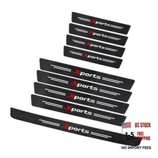 Car Door Sill Protectors, Carbon Fiber Threshold Guard Sticker, 9 PCS Black