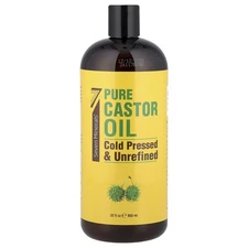 Pure Castor Oil, Cold Pressed & Unrefined, Unscented, 32 fl oz (950 ml)