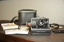 Polaroid Pronto SX70 Instant Camera with Remote Timer, Tripod Adapter, and Case