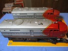 POSTWAR LIONEL O Gauge 218 SANTA FE ALCO AA DIESEL LOCOMOTIVE SET Tested Runs — photo 2