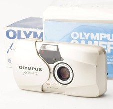 MINT in Box Olympus mju II Silver Point Shoot 35mm Film Camera Japan 261