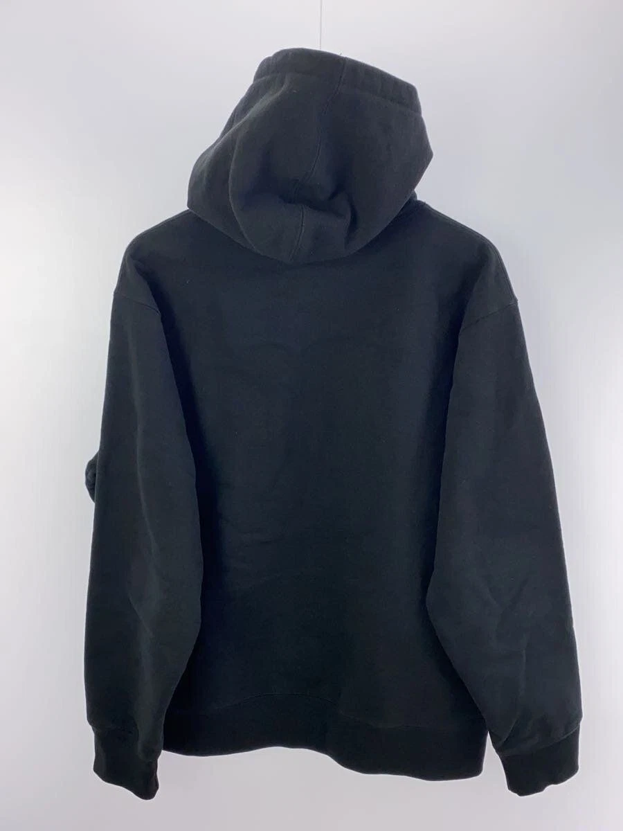 Felpa con cappuccio BURBERRY M cotone nera scatola logo usata