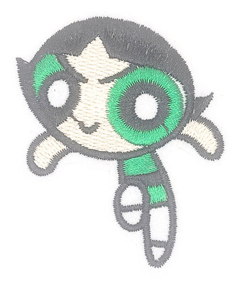 POWERPUFF GIRLS BUTTERCUP Embroidered Patch CARTOON NETWORK GREEN 2.5'' X 2''