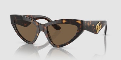 DOLCE & GABBANA DG4439 502 73 Havana Dark Brown 55 mm Women's Sunglasses