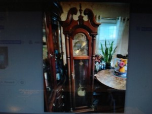 Pearl Grandfather Clock 1987 Solid Oak, not working/ Parts