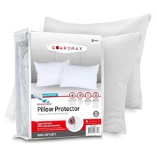 Guardmax King Size Pillow Protectors Waterproof Bed Bug Proof Soft Jersey Knit