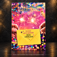 Geburtstagskarte Geldkarte GlüCkwunschkarte Birthday Geburtstag Geldschein Karte