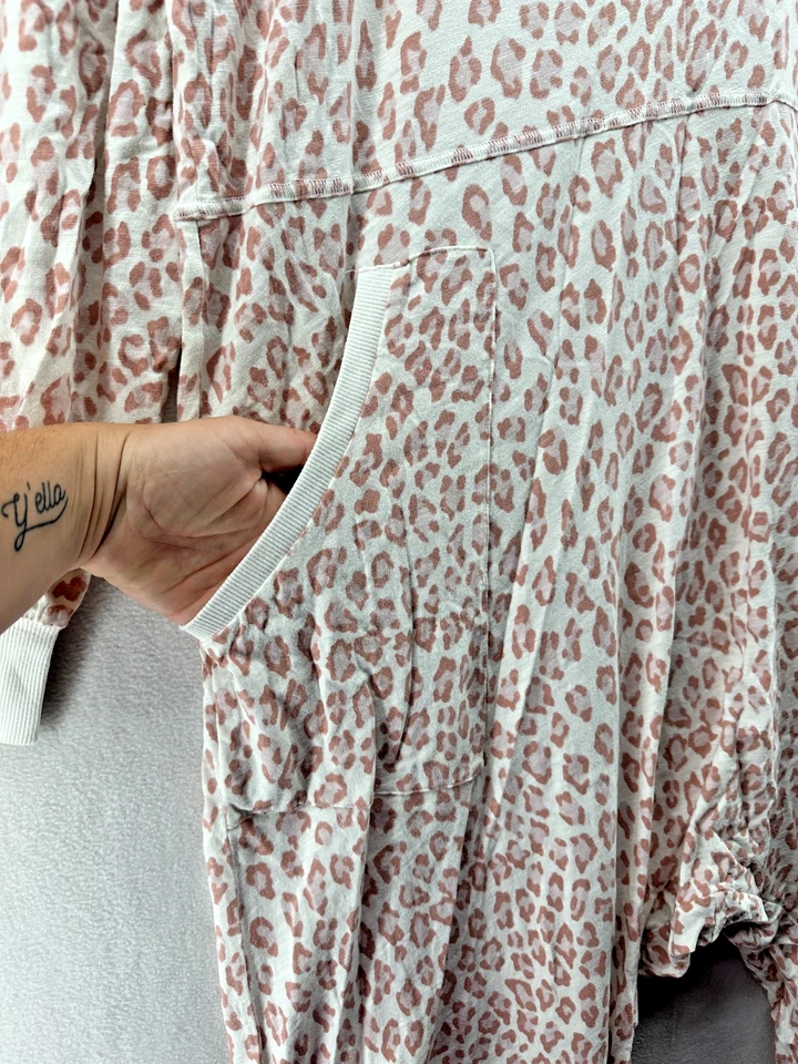Mono Free People Just Because Talla L Estampado Leopardo Una Pieza Dormir Salón Foto 4 de 4