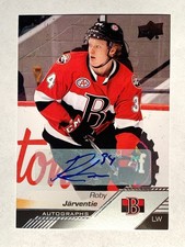 2022-23 UD AHL Autographs ROBY JARVENTIE Rookie Edmonton Oilers Card# 35
