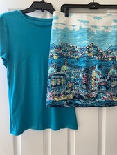 Woman's Talbots Venice print skirt NWT Size 10 with bonus