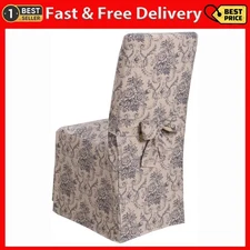 Madison Chat-Drc-Nv Chateau Slipcover Slicover, Navy, Dining Room Chair