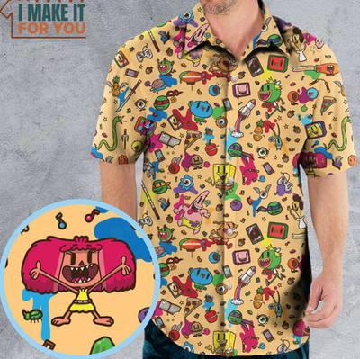 Spongebob Doodle Hawaiian Shirt Gift Ideas For Cartoon Lovers