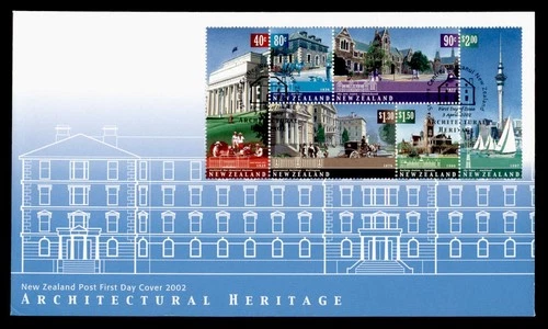 DR WHO 2007 NEW ZEALAND FDC ARCHITECTUREAL HERITAGE BLOCK M79757