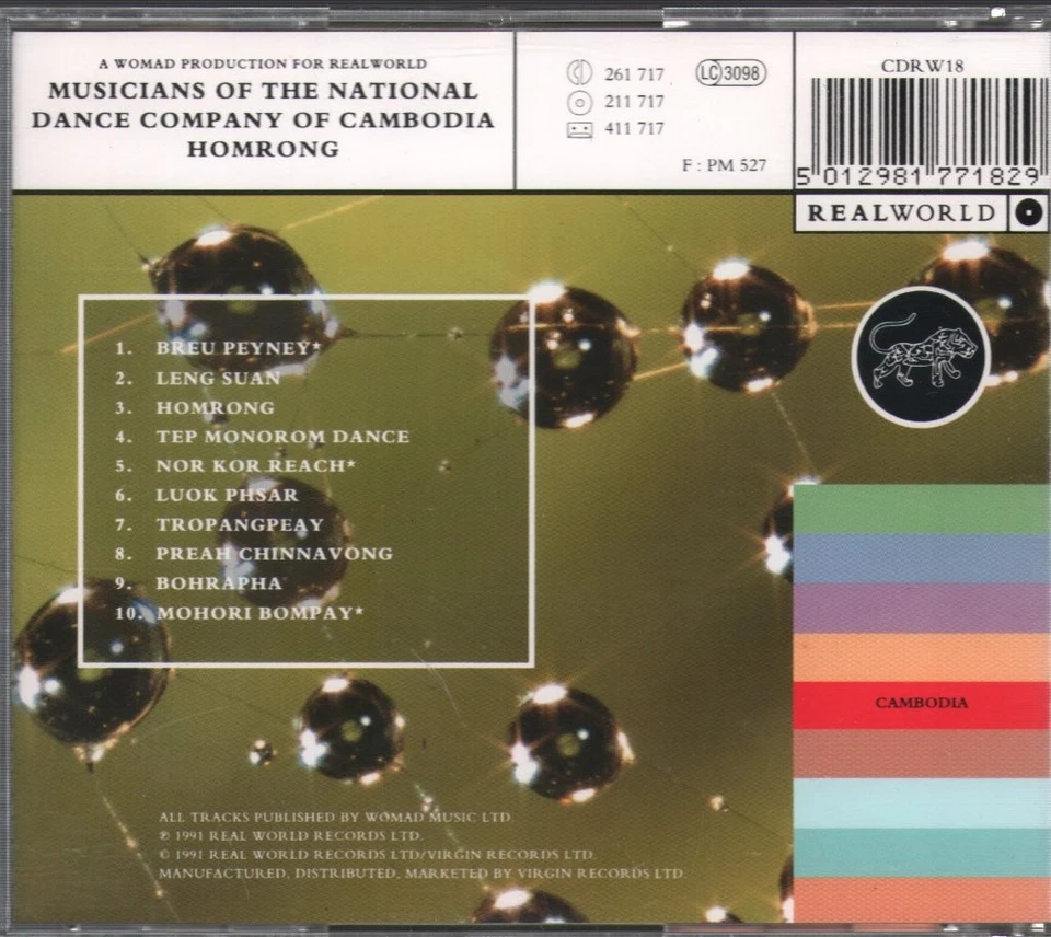 Musiker Der Nationalen Tanzkompanie Von Kambodscha Homrong CD Europa Real World - Bild 2 von 2