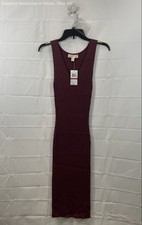 Michael Kors Women's Merlot Ribbed V-Neck Sleeveless Sweater Dress XS NWT