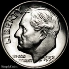 1952-D Roosevelt Dime BU Uncirculated FB FULL BANDS FSB Silver Coin US