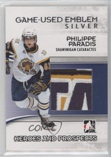 2009-10 ITG Heroes and Prospects Game-Used Emblem Silver /3 Philippe Paradis 0n8