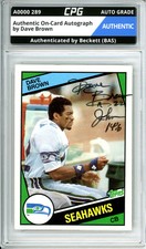 Authentic On-Card Autograph Signed by Dave Brown CPG Auto Grade AUTHENTIC