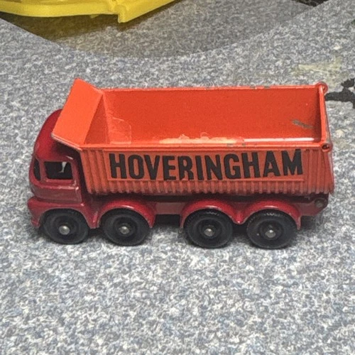 Vintage Matchbox Lesney Hoveringham Tipper Red Diecast Dump Truck Toy