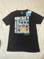 NEW Disney Parks Shirt Adult Large Black Mickey Mouse Classic 1928 Retro