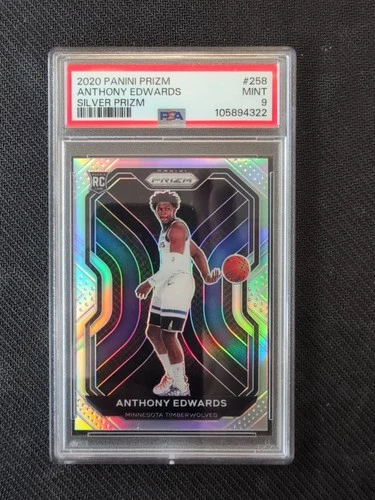 2020-21 Panini Prizm - Anthony Edwards #258 Silver Prizm (RC) - PSA 9 📈