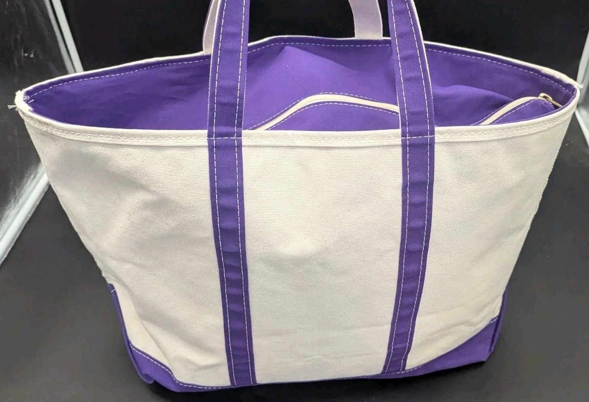 Vintage LL Bean Boat & Tote Large Bag w/ Embroidered Letters | eBay