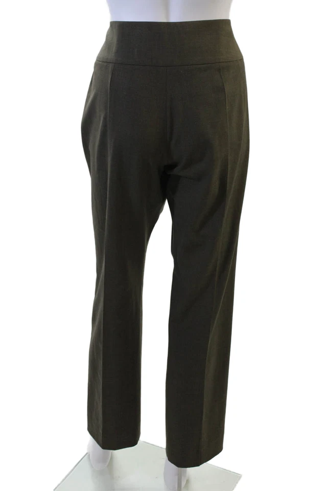 Pantalones de vestir de lana marrón para mujer Giorgio Armani talla 44 Foto 3 de 4