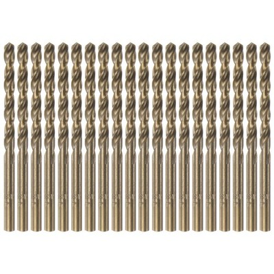 20pcs Cobalt Drill Bit 0.16''/4mm Drilling Dia M35 Twist Drills Hex Shank Bits